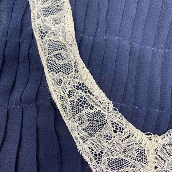 Zara navy silk sheer tank Size S - Picture 6 of 9